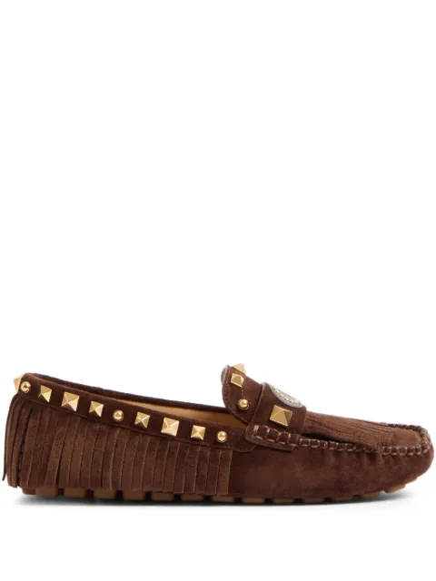 Valentino Garavani Mocassim Plaster Caster com franjas
