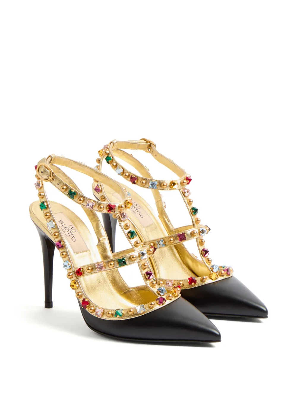 Valentino Garavani Rockstud 100mm pumps - Zwart