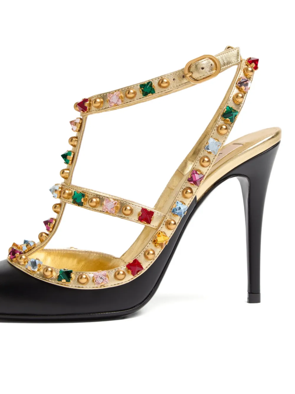 100mm Rockstud embellished pumps