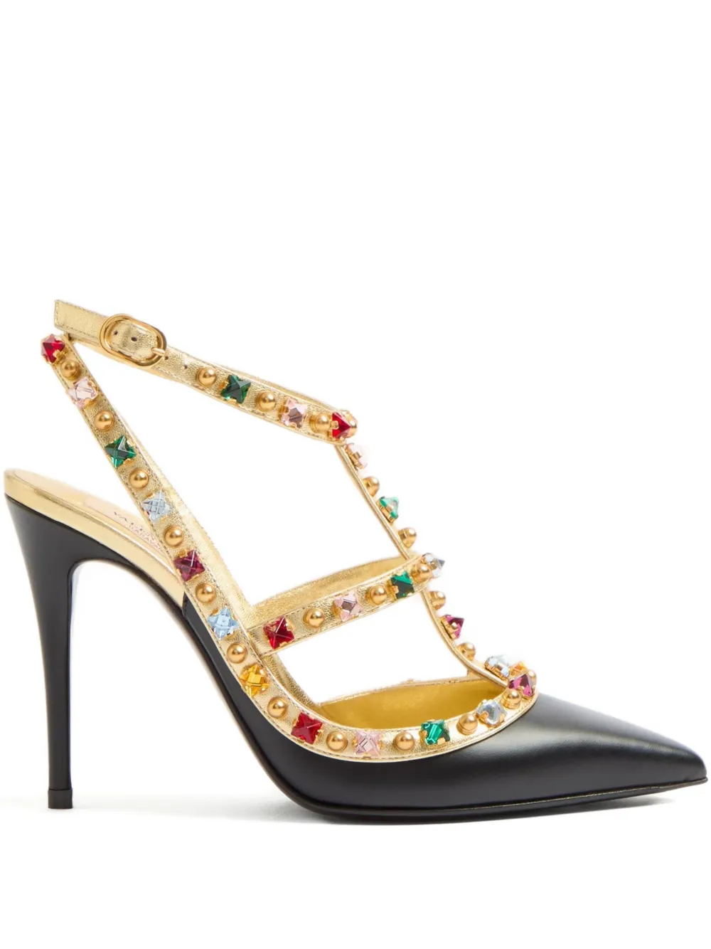 Valentino Garavani 100 mm Rockstud verfraaide pumps Zwart