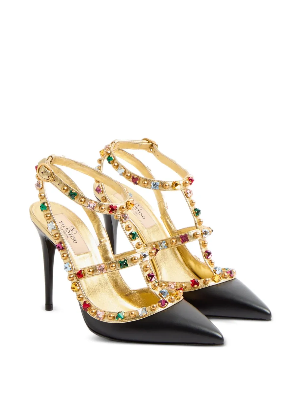 Valentino Garavani 100mm Rockstud embellished pumps | Heeled Pumps | Image 2