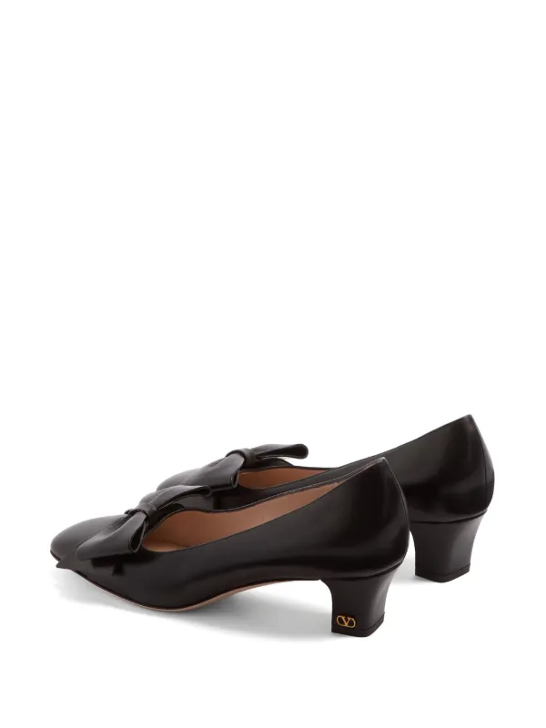 Valentino Garavani 45mm Bowow Pumps | Black | FARFETCH