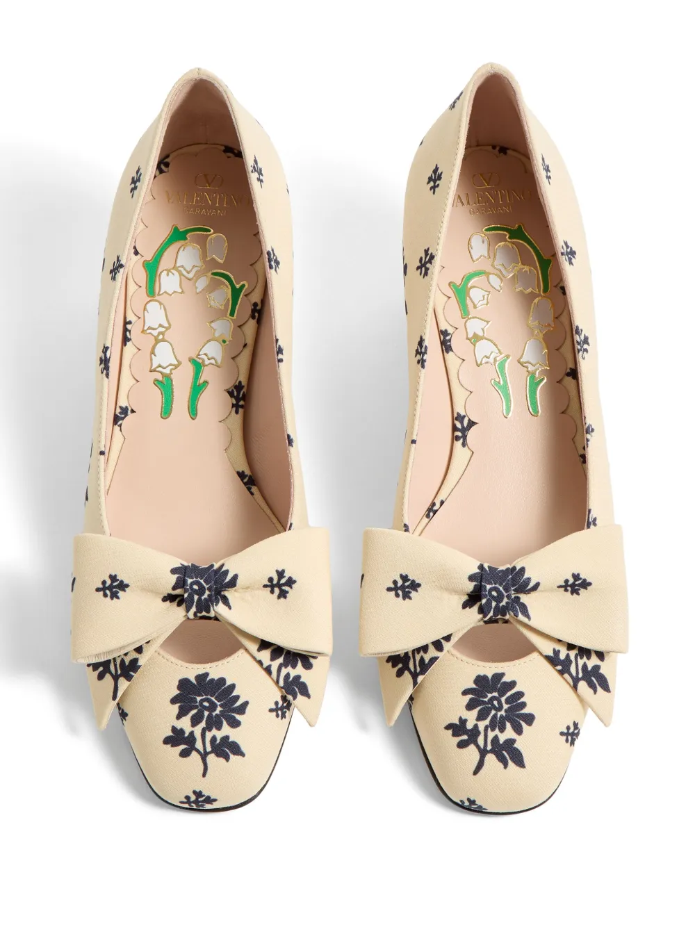 Valentino Garavani 45mm Bowow Décolleté pumps Beige