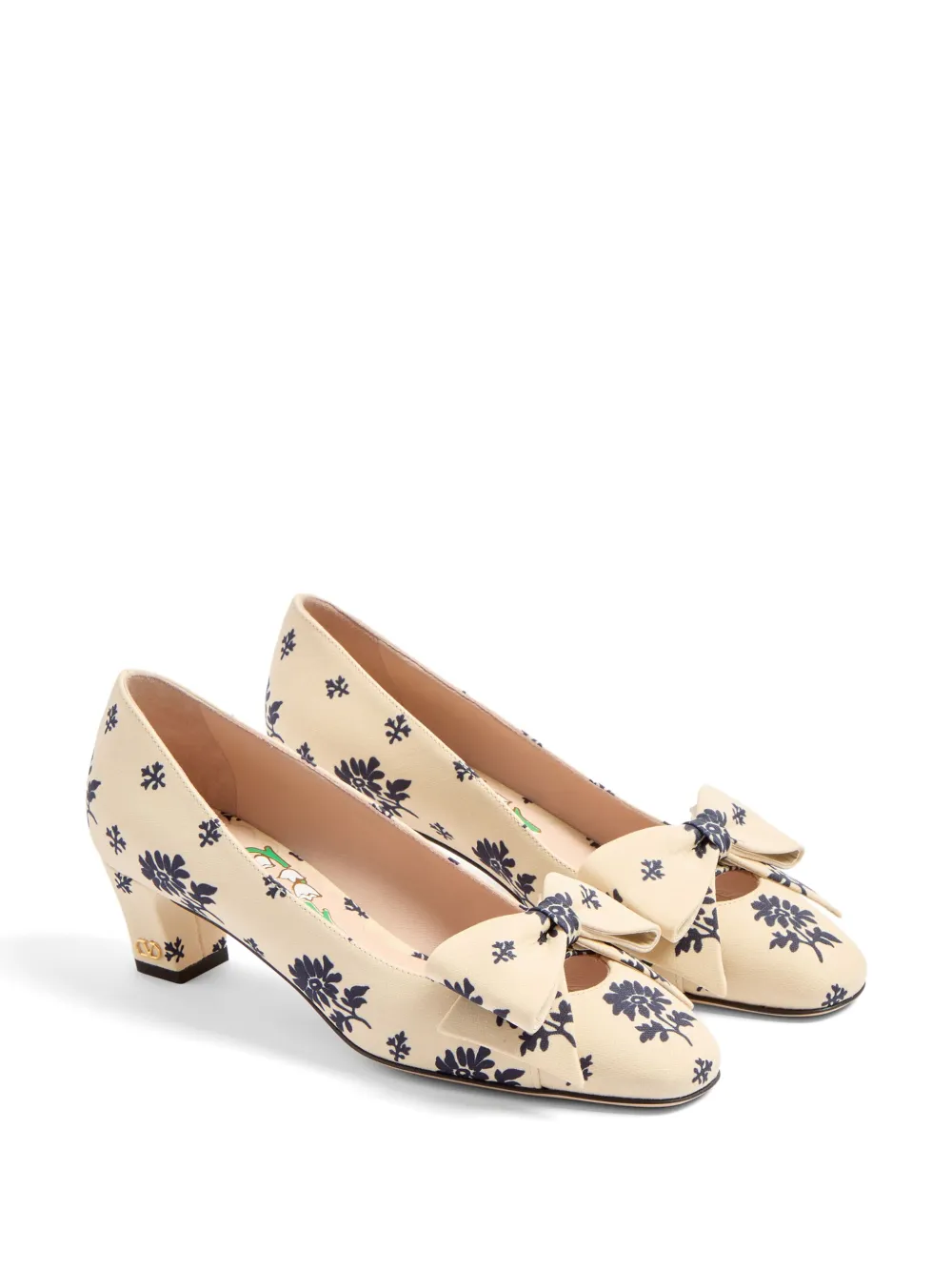 Valentino Garavani 45mm Bowow Décolleté pumps Beige