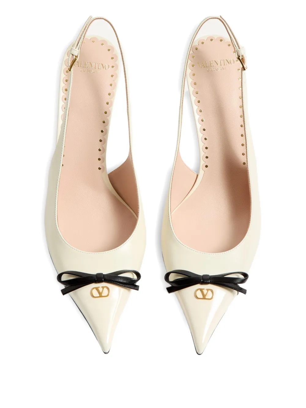  Valentino Garavani Bepointy Slingback Pumps - White 