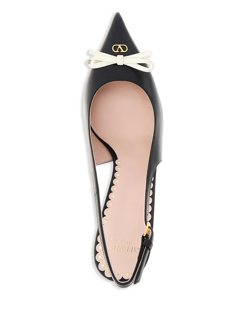 Valentino Garavani Slingback pumps met strikdetail Zwart