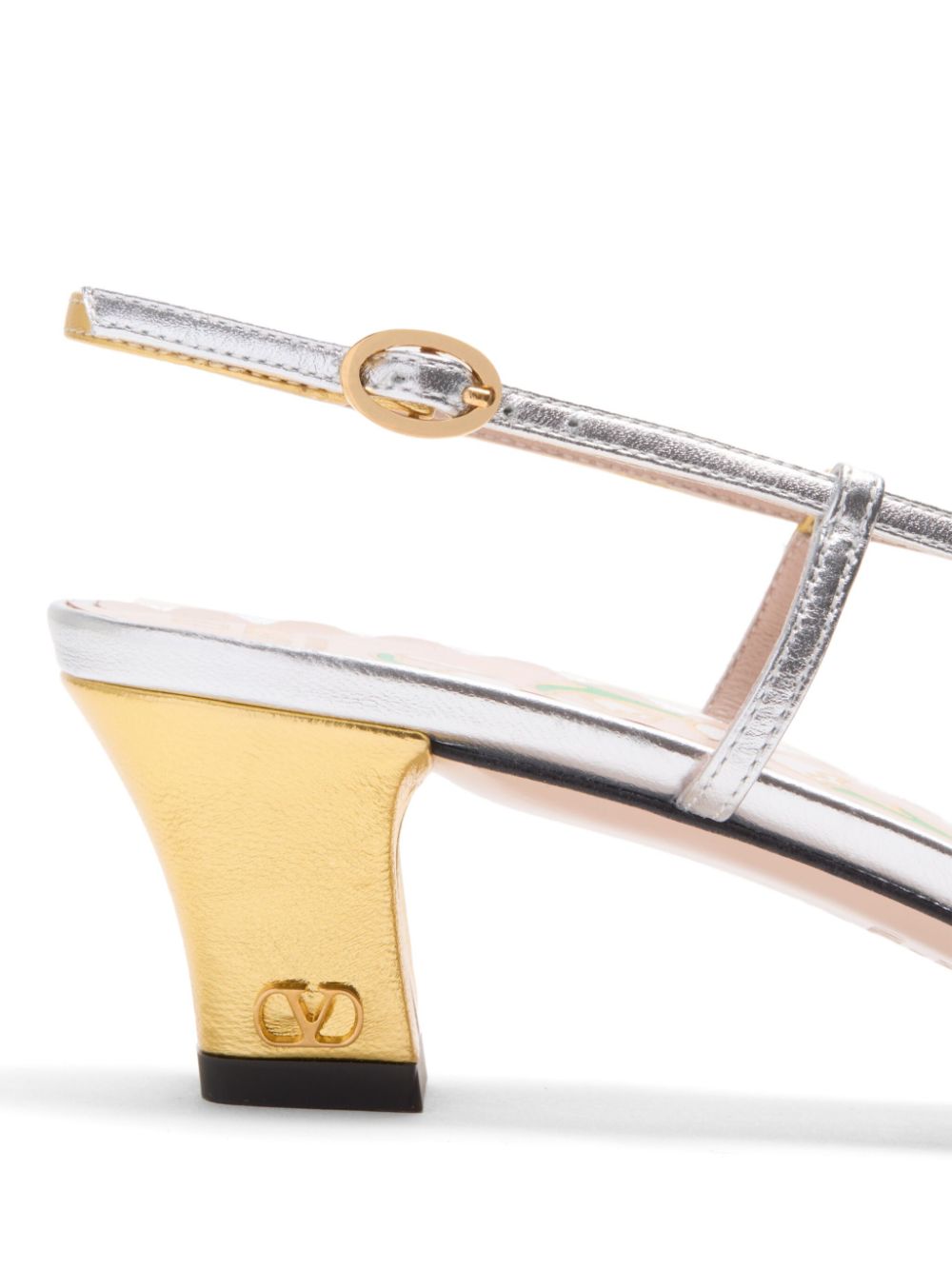 Valentino Garavani 45 mm Bowow slingback pumps Goud