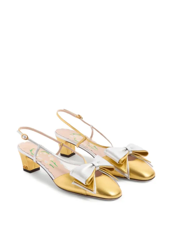 VALENTINO>>Bowow 45 装飾スリングバックパンプス Valentino Garavani Bowow 45mm スリングバック パンプス