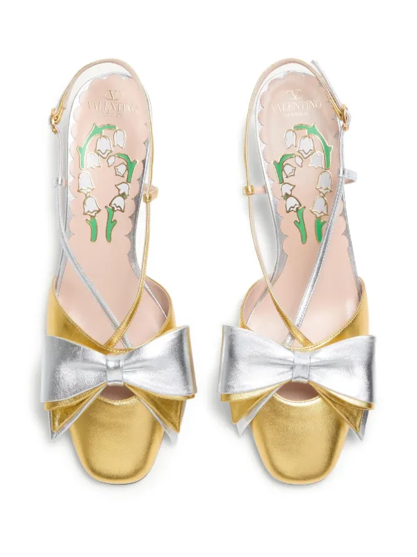 VALENTINO>>Bowow 45 装飾スリングバックパンプス Valentino Garavani Bowow 45mm スリングバック パンプス