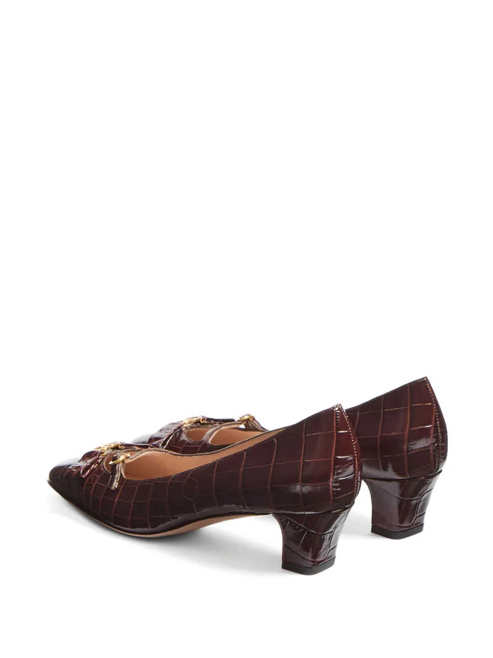 Shop Valentino 45mm Bowow Décolleté Pumps In Brown