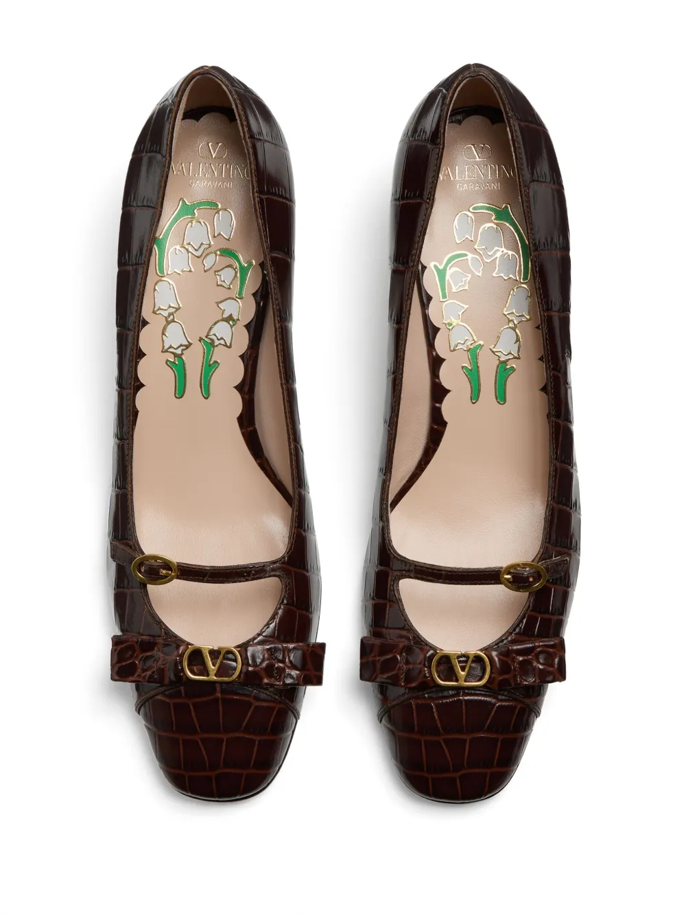 Shop Valentino 45mm Bowow Décolleté Pumps In Brown