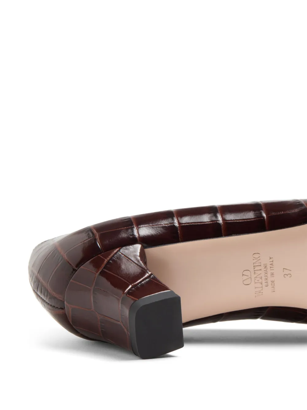 Shop Valentino 45mm Bowow Décolleté Pumps In Brown