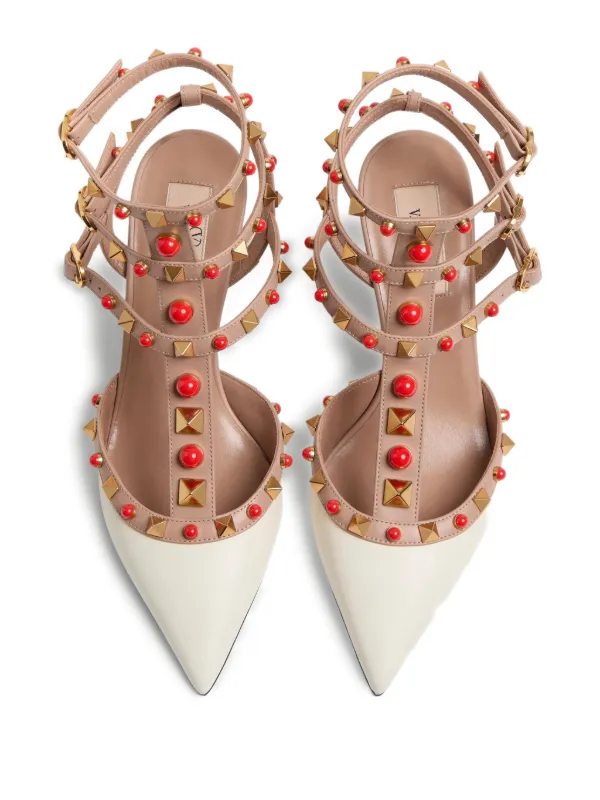 Valentino Garavani ロックスタッズ パンプス | ホワイト | FARFETCH JP