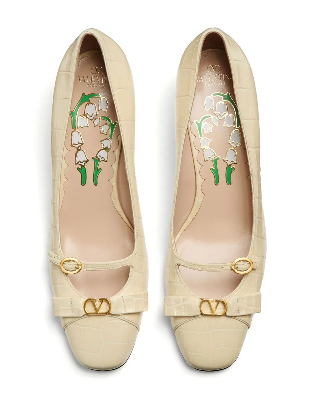 Valentino Garavani 45mm Bowow Décolleté pumps Beige