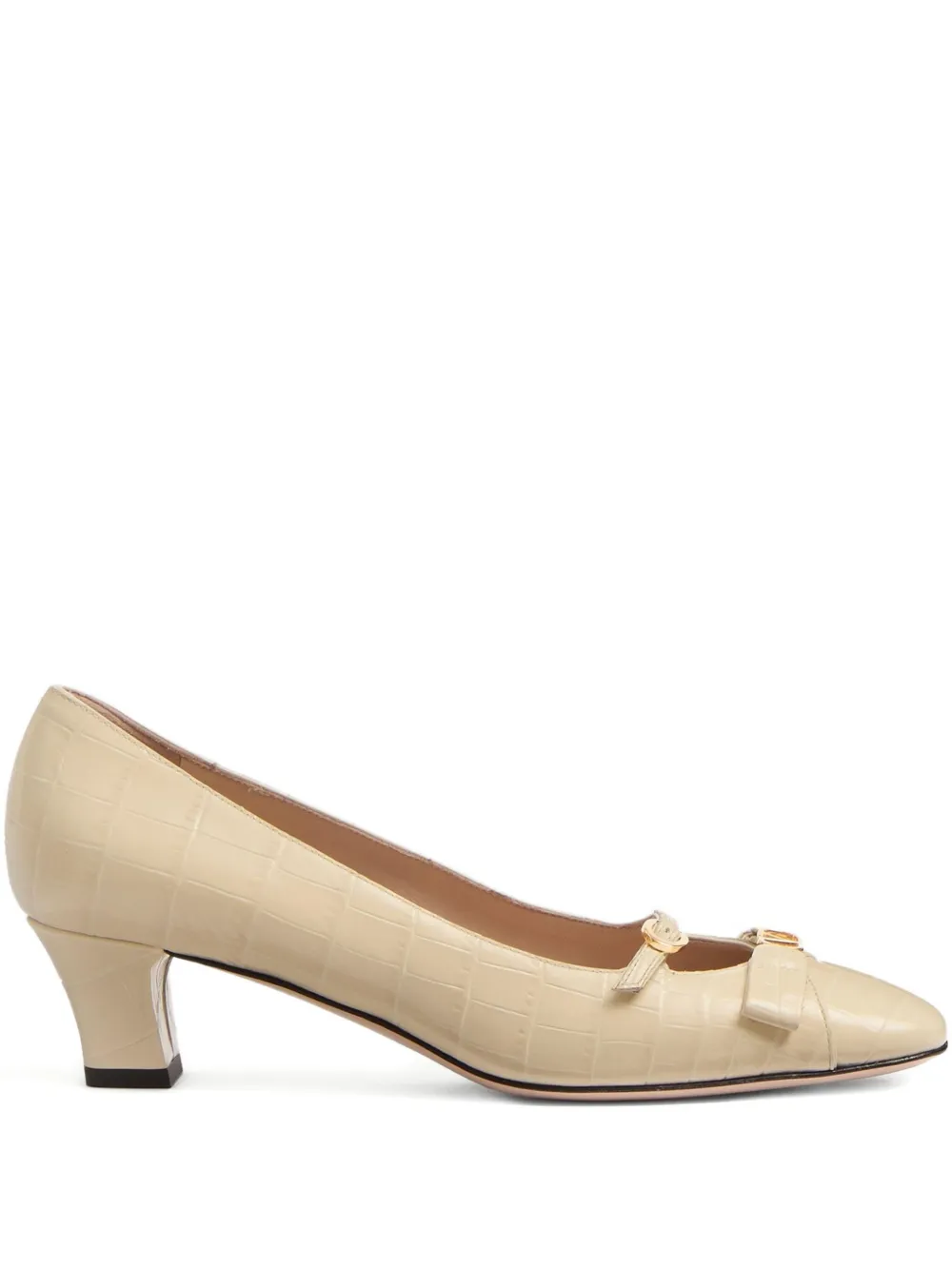 Valentino Garavani 45mm Bowow Décolleté pumps Beige