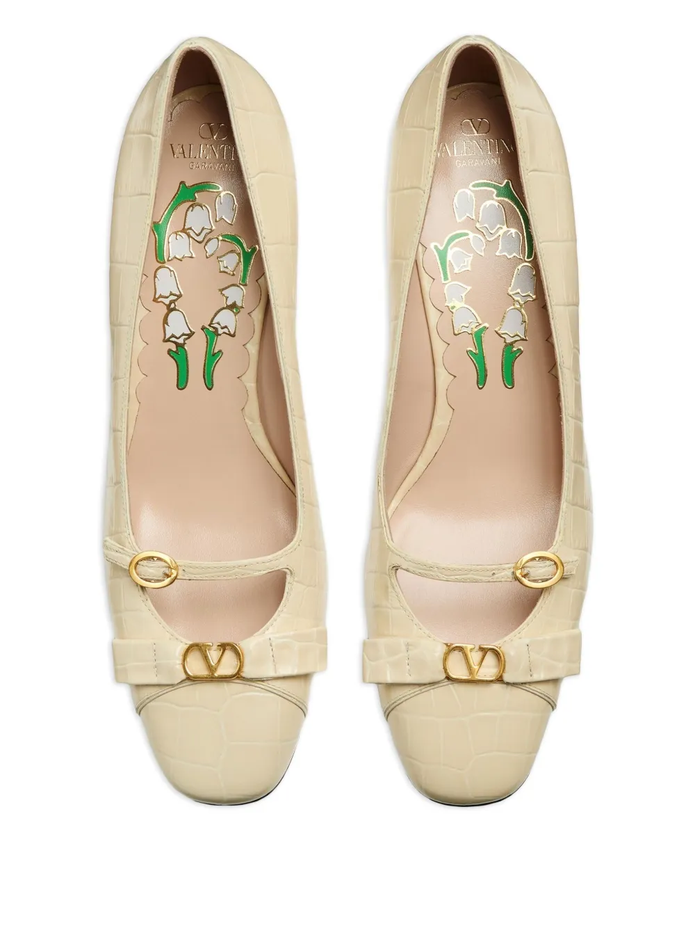 Valentino Garavani 45mm Bowow Décolleté pumps Beige