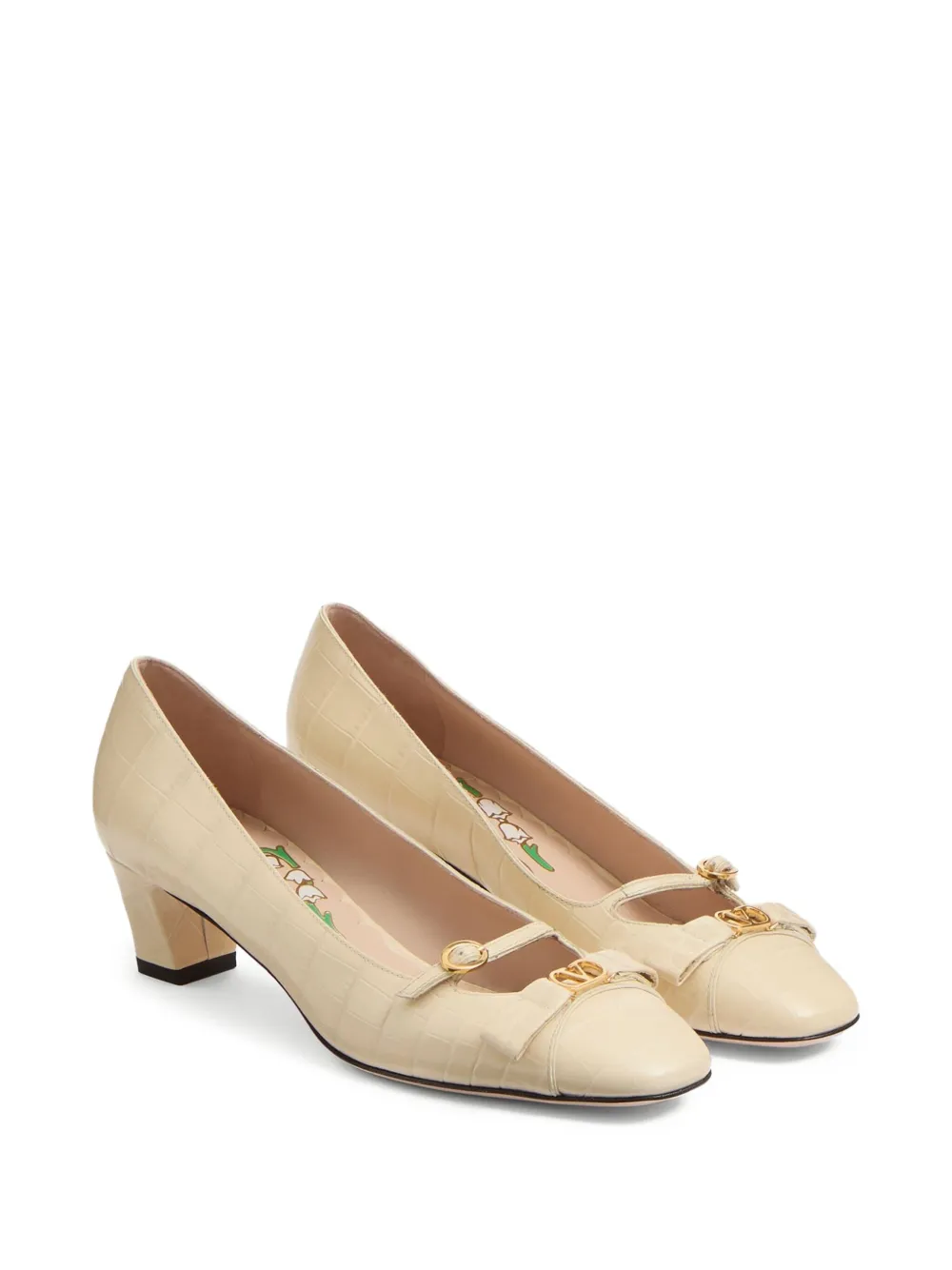 Valentino Garavani 45mm Bowow Décolleté pumps Beige