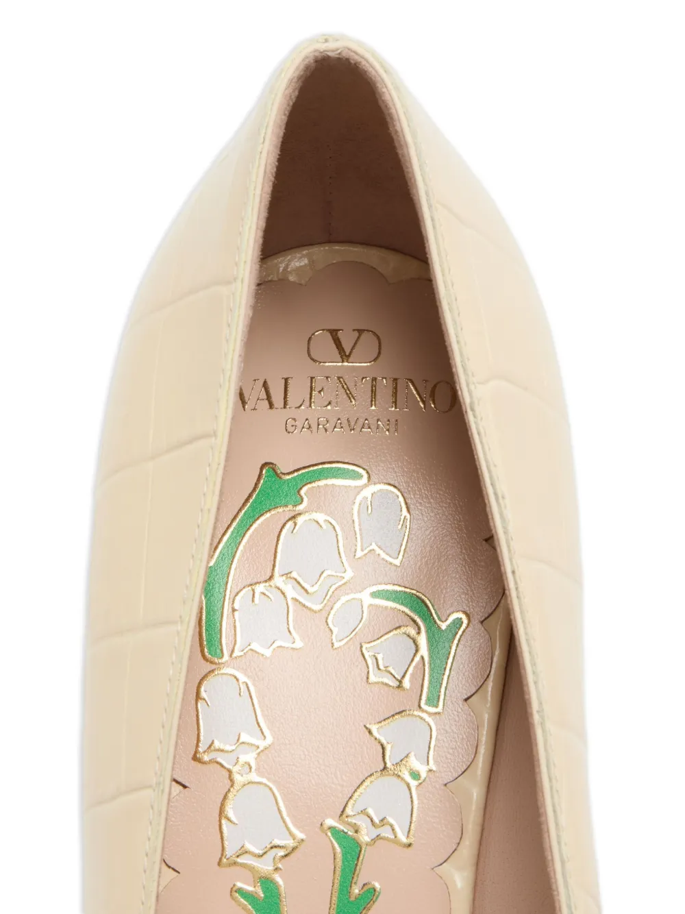 Valentino Garavani 45mm Bowow Décolleté pumps Beige