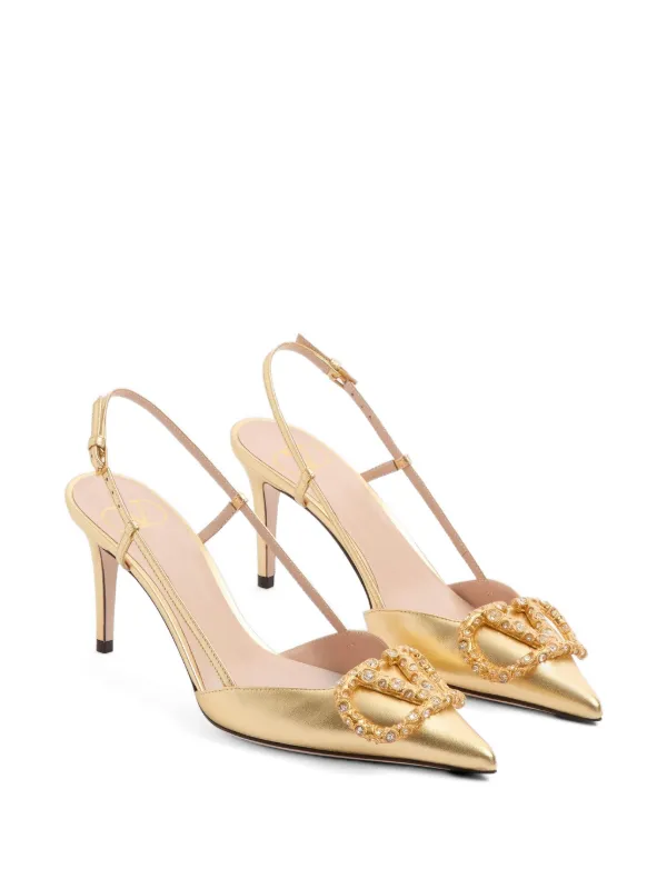 Valentino Garavani VLogo Signature Slingback Pump In Laminated