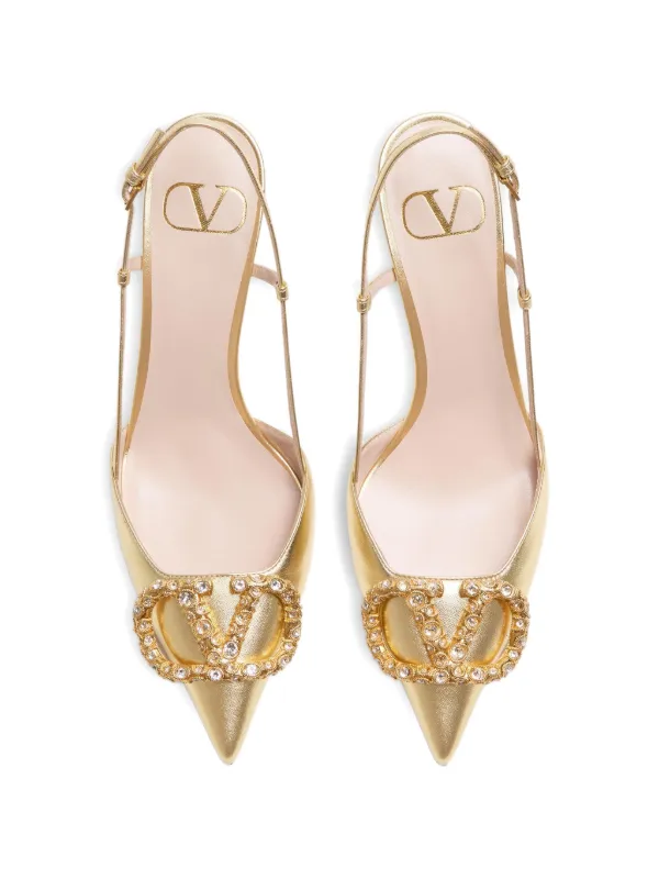 Valentino Garavani VLogo Signature Slingback Pump In Laminated