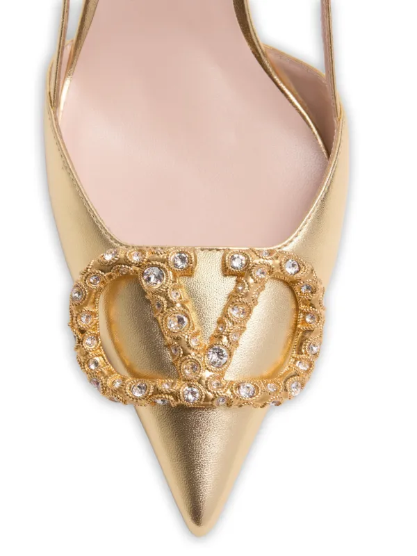 Valentino Garavani VLogo Signature Slingback Pump In Laminated