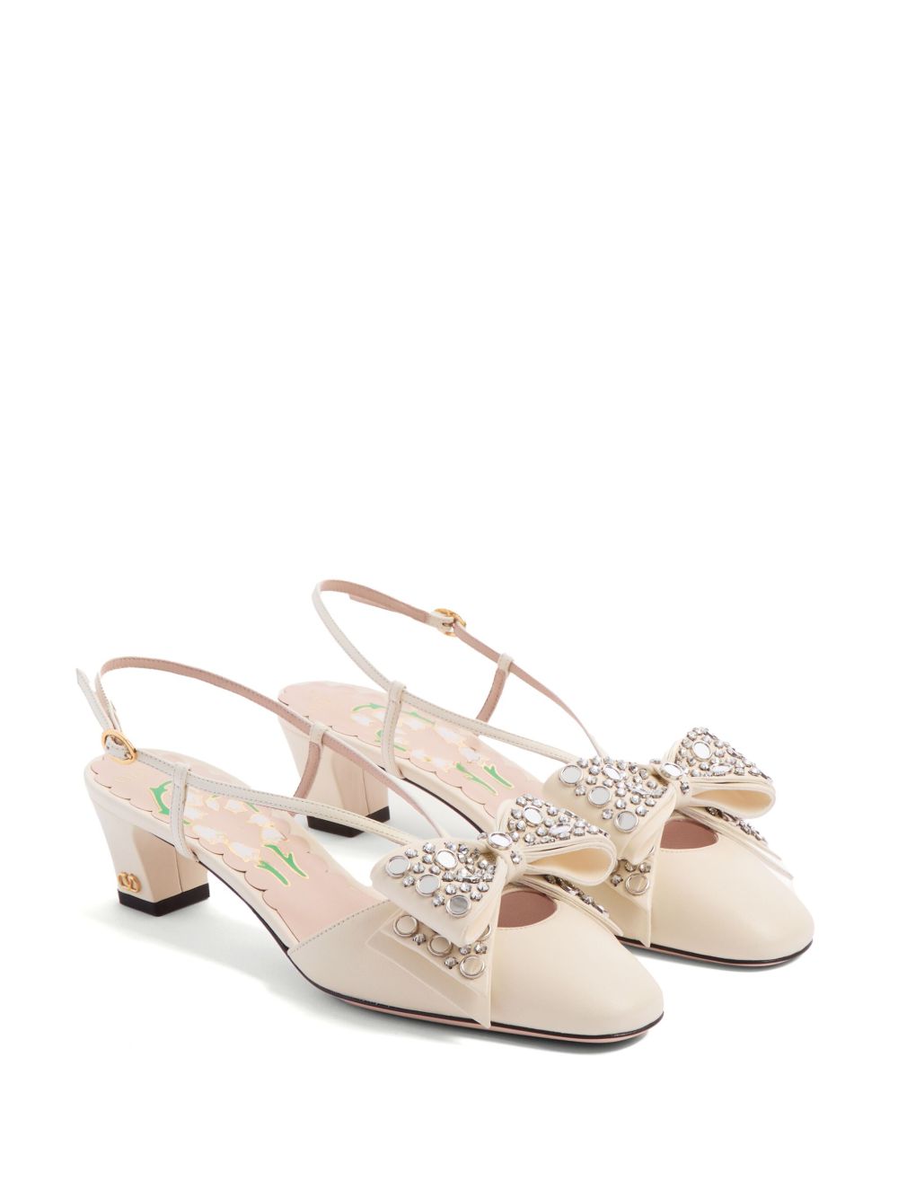 Valentino Garavani Bowow slingback pumps - Beige