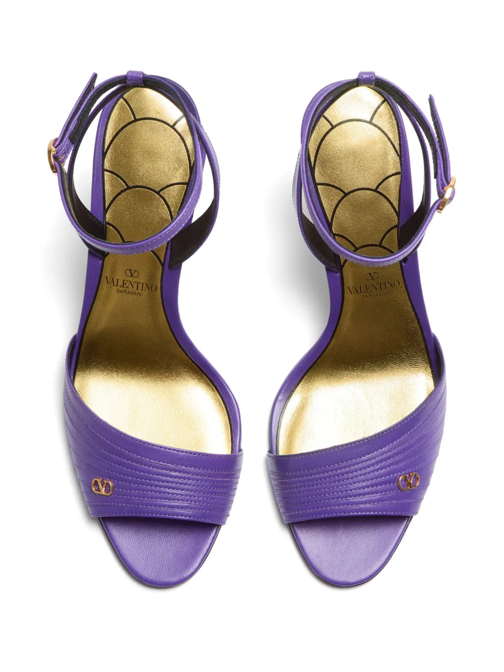 Valentino Garavani Ladycrush Kidskin Sandal 85mm Woman Electric Violet 41