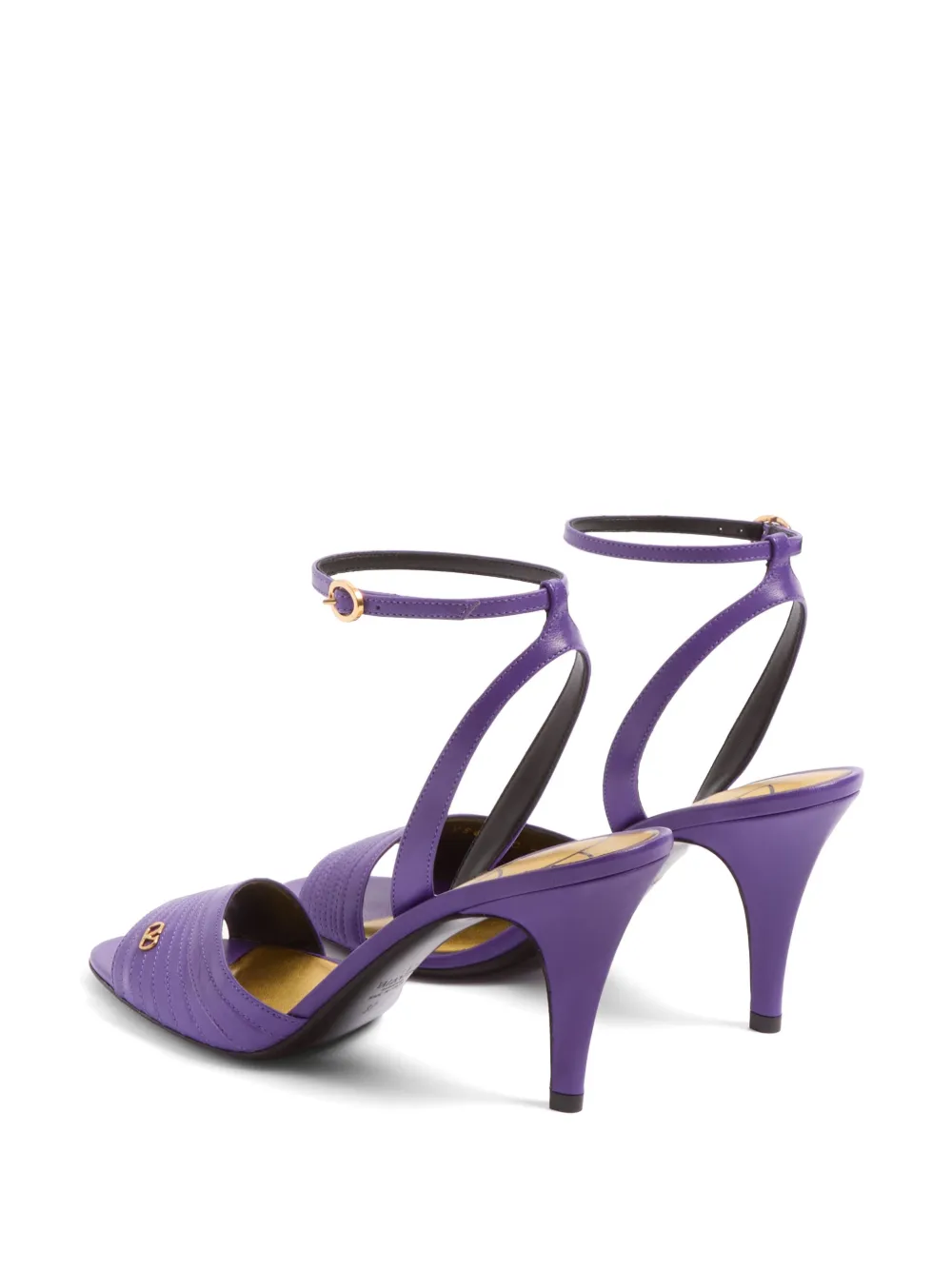Valentino Garavani Ladycrush Kidskin Sandal 85mm Woman Electric Violet 41