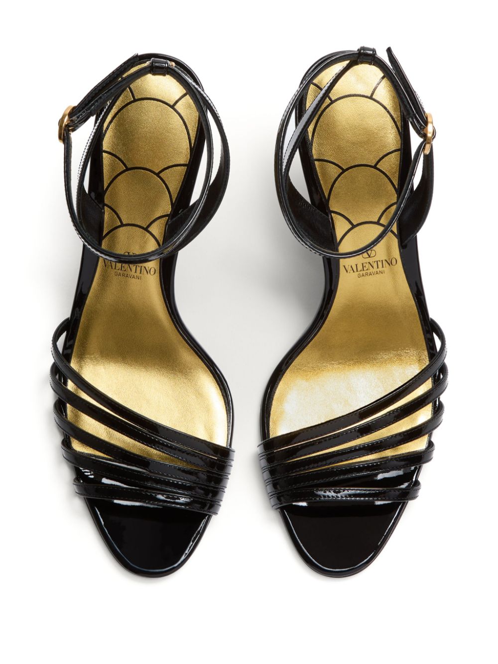 Shop Valentino 85mm Strappy Sandals In Black