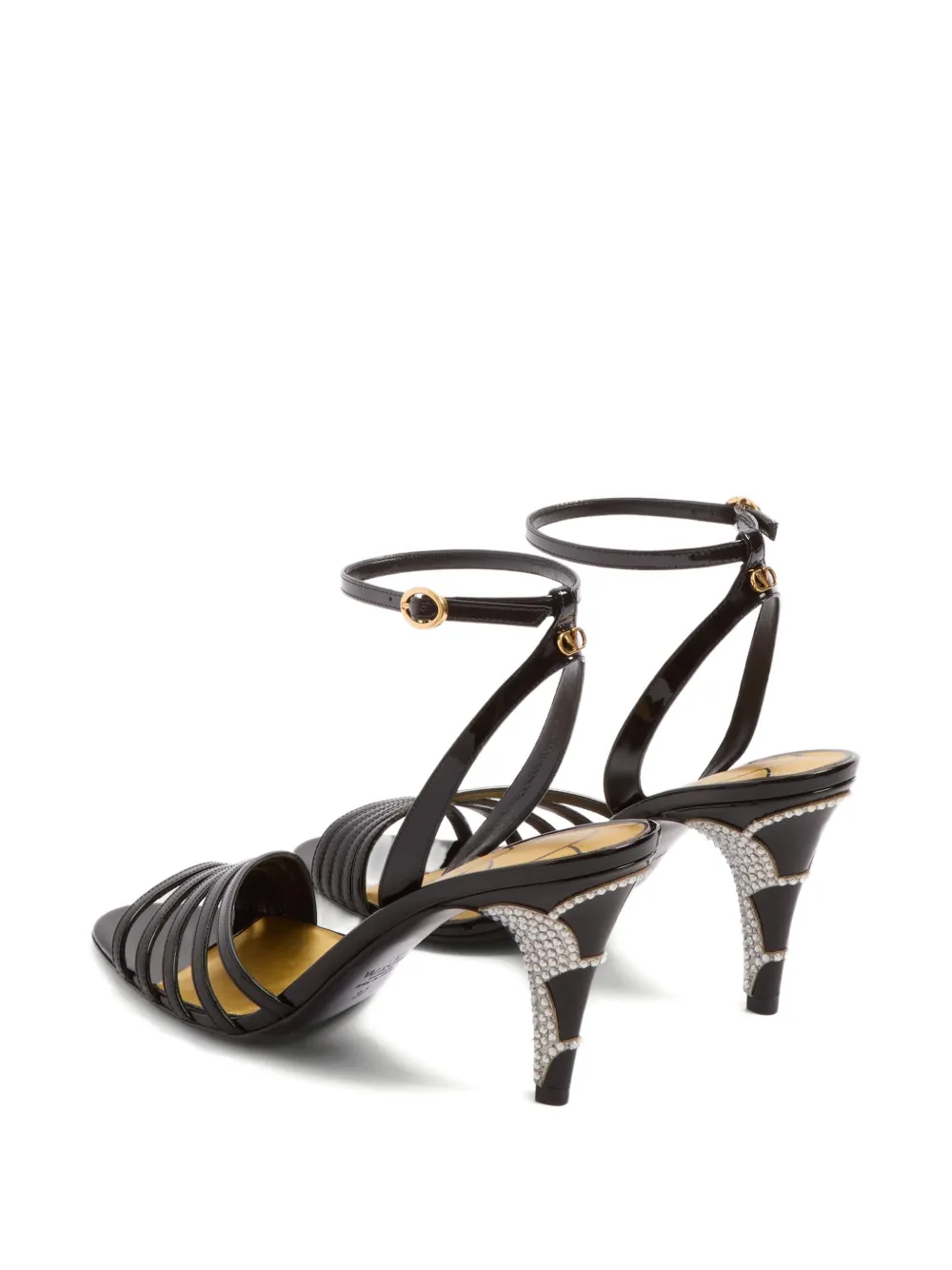 Valentino Garavani 85mm Ladycrush leather sandals Black