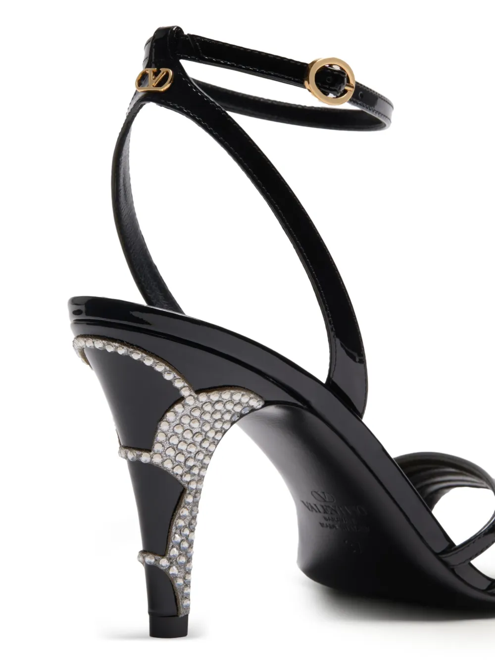 Valentino Garavani 85mm Ladycrush leather sandals Black