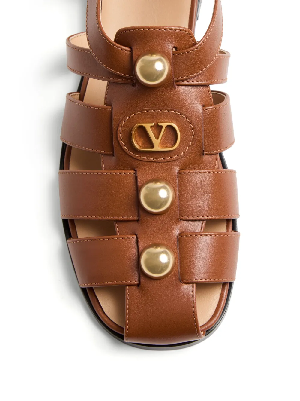 Valentino Garavani buckle-strap sandals Brown