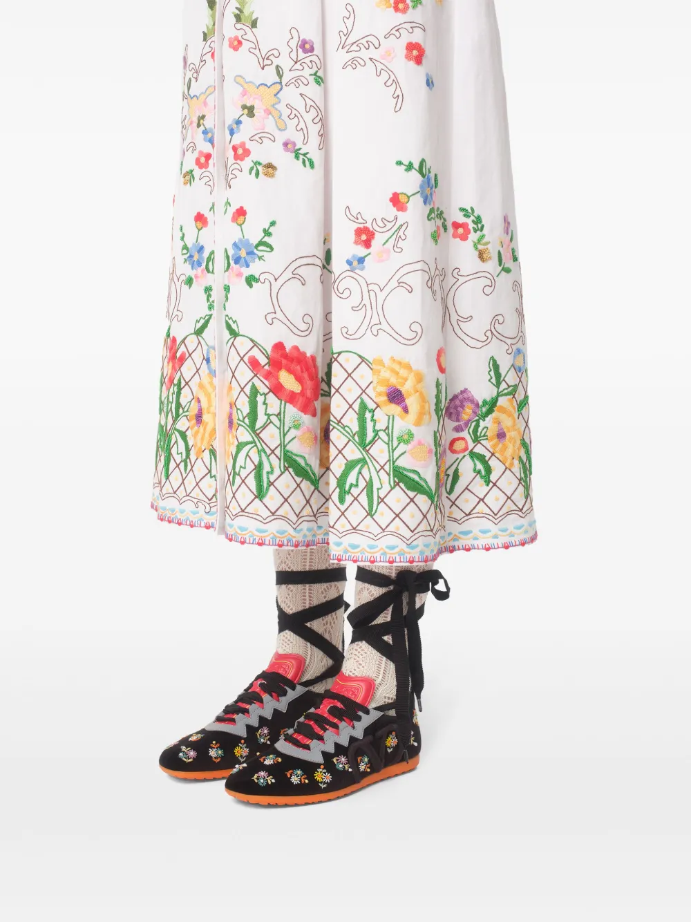 발렌티노가라바니 크로마톤 벨벳 스니커즈 WS0LL5LPW