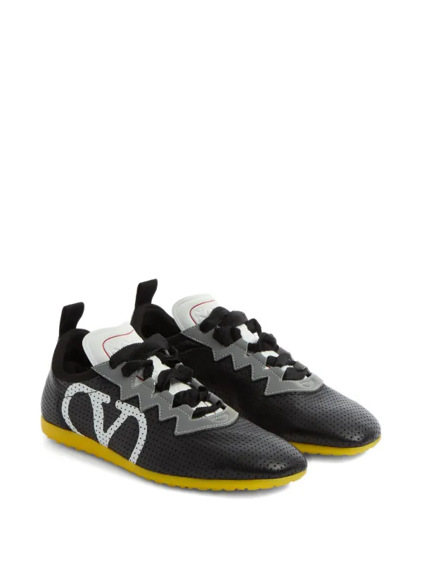Valentino Garavani Chromathon Perforated Sneakers | Black | FARFETCH