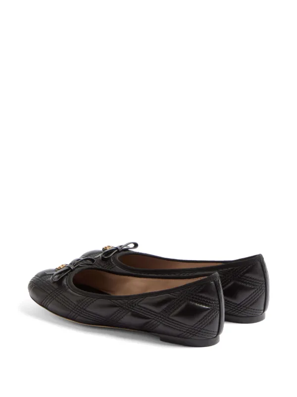 フラットシューズ VALENTINO GARAVANI QUILTIE 67 LEATHER BALLET FLATS Valentino Garavani Quiltie 67 Ballet Flats | Black | FARFETCH GE