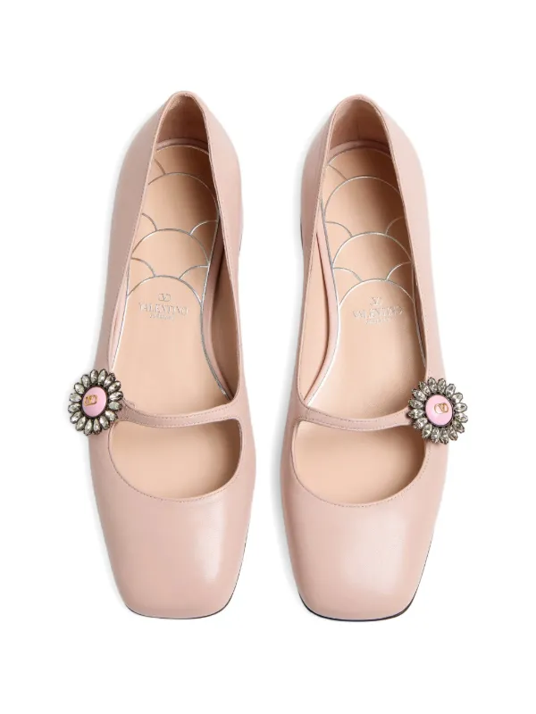 再値下げ最終価格VALENTINO GARAVANI フラットシューズ ピンク Valentino Garavani プレシューズ メリージェーン フラットシューズ