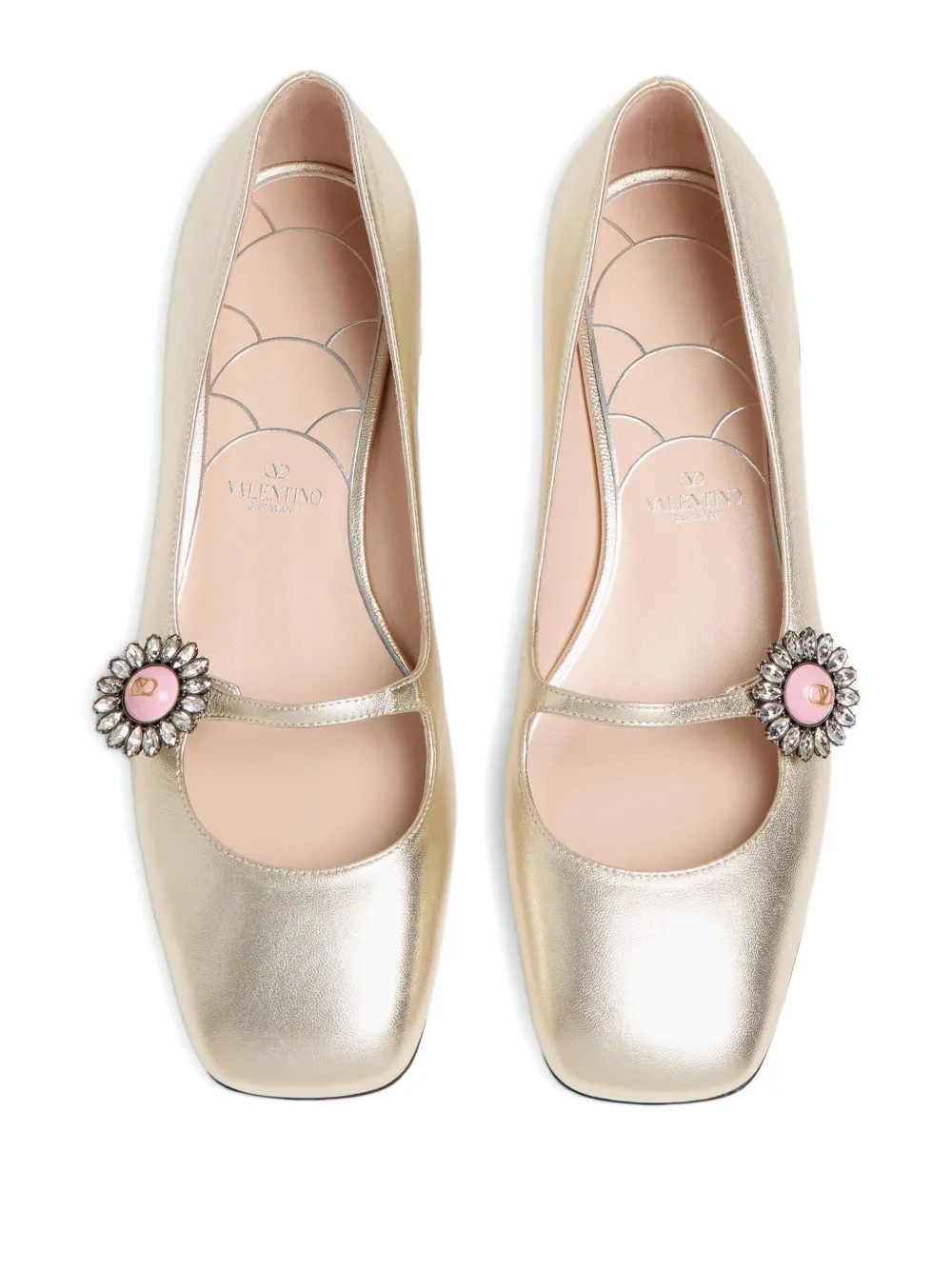 Valentino Garavani 20 mm Mary Jane ballerina's Goud