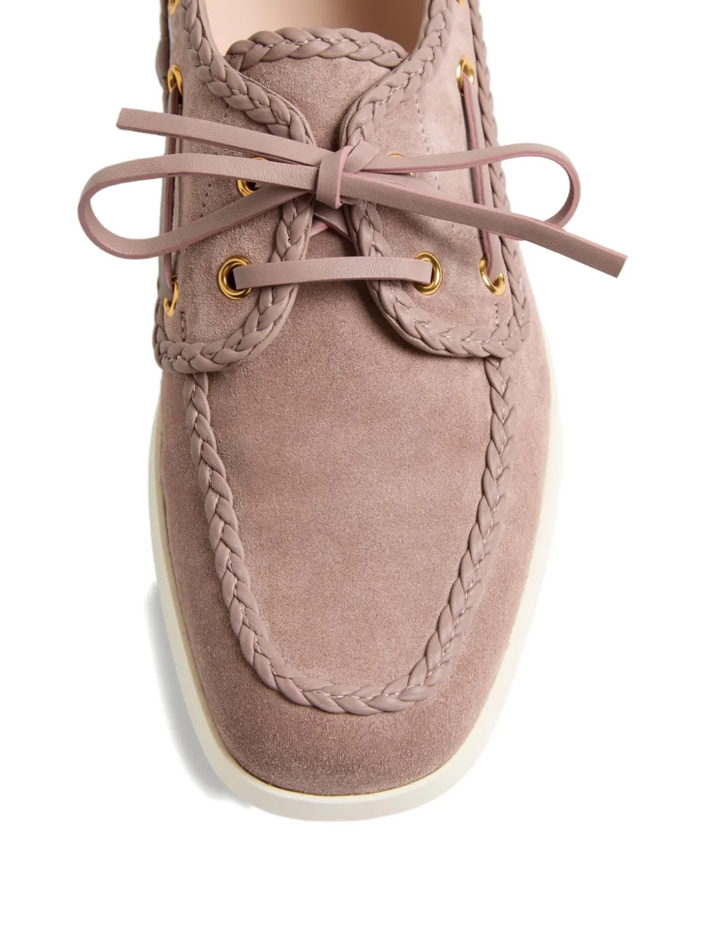Valentino Garavani Palm Avenue Crust nappa leren bootschoenen Roze