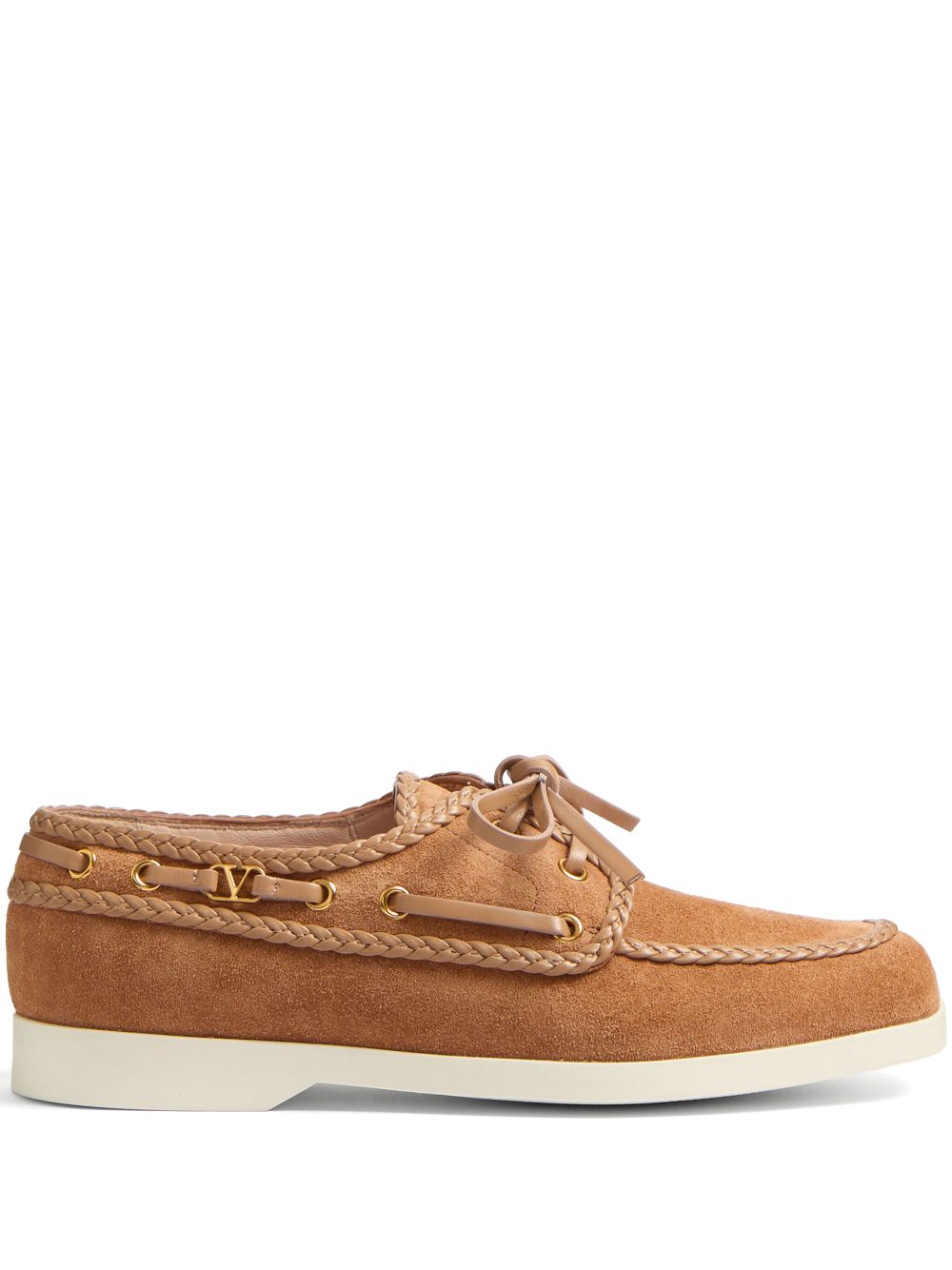 braided-edge boat shoes