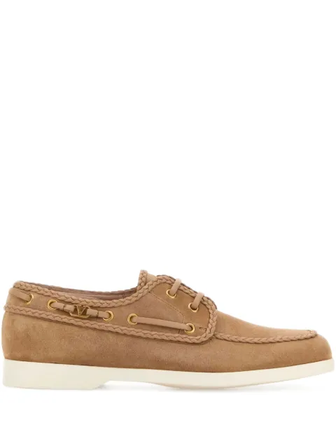 Valentino Garavani braided-edge boat shoes