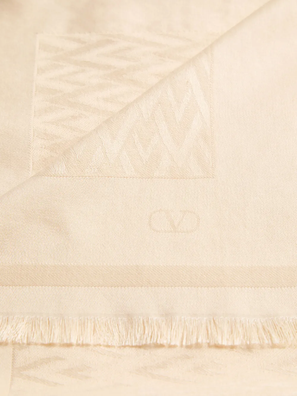 Valentino Schal Aus Wolle Und Kaschmir In Neutrals