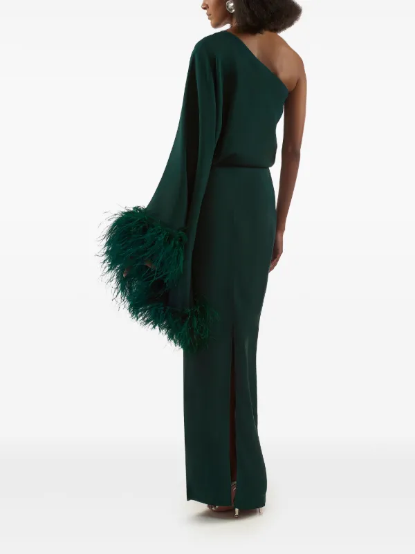 Taller Marmo Feathered Eternity Maxi Dress | Green | FARFETCH Taller Marmo Feathered Eternity Maxi Dress | Green | FARFETCH