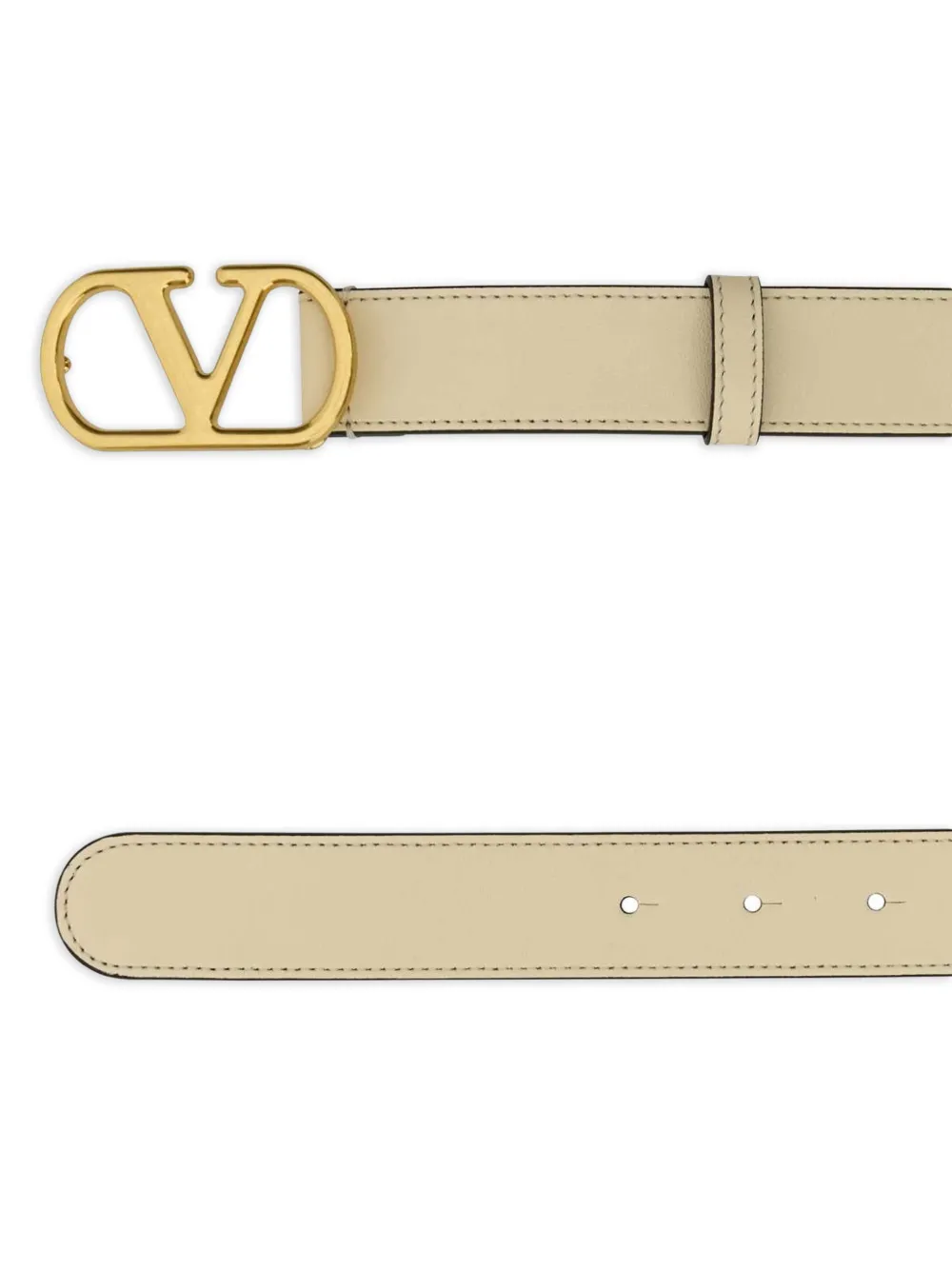  Valentino Garavani 30mm Vlogo Signature Belt - Neutrals 