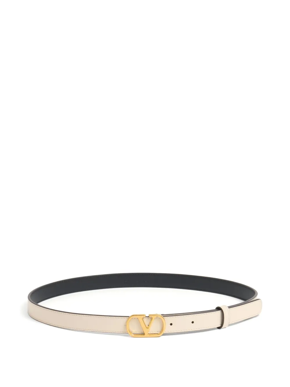 Valentino Garavani VLogo Signature leren riem 20mm Beige