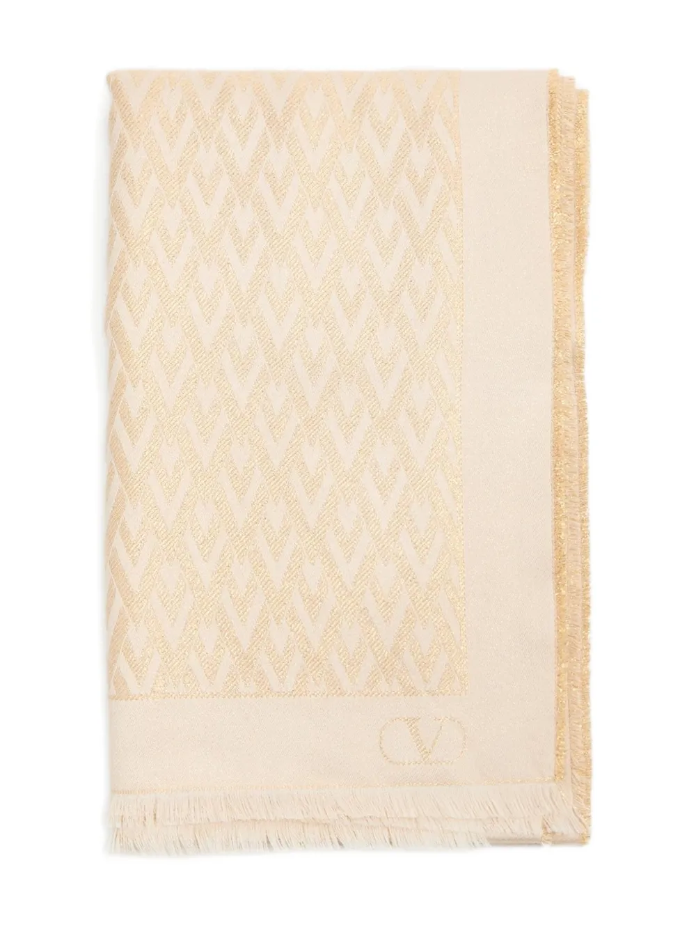 Valentino Garavani Toute La V silk stole | Neutrals | Image 1