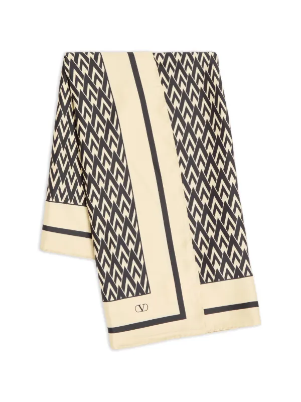 Valentino Garavani Toute La V Scarf in Neutrals