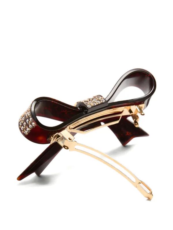 Valentino Garavani Vlogo Signature Hair Clip Valentino Garavani VLogo Signature Hair Clip | Gold | FARFETCH main image 4
