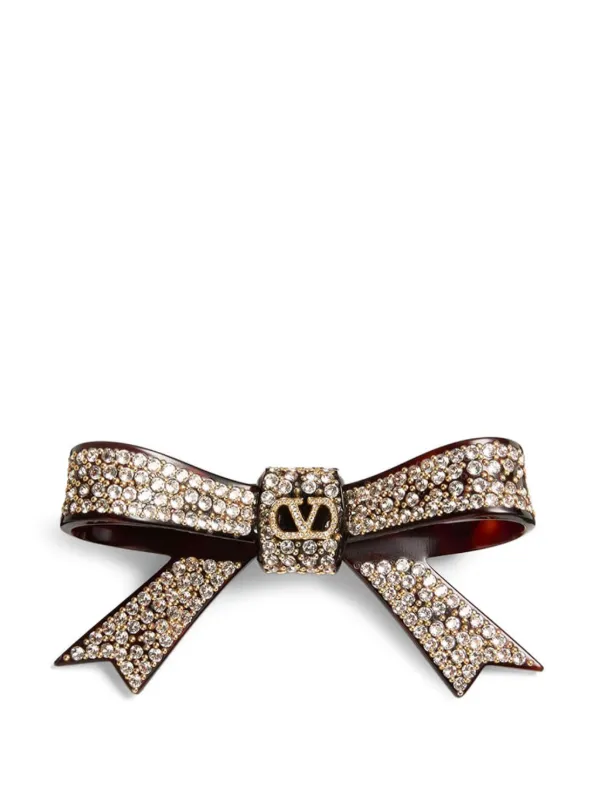 Valentino Garavani Vlogo Signature Hair Clip Valentino Garavani Jeweled Vlogo Hair Clip | Neiman Marcus main image 3