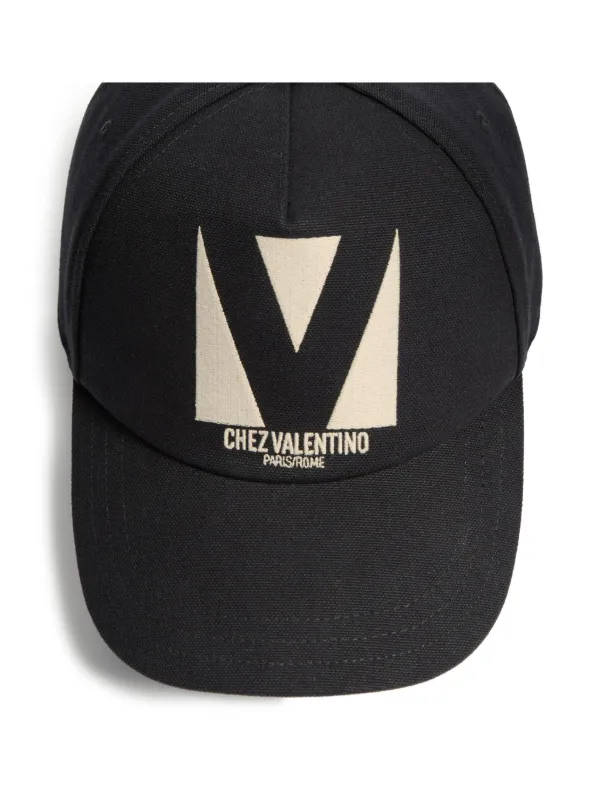 Valentino Garavani Chez Valentino Cotton Baseball Cap With