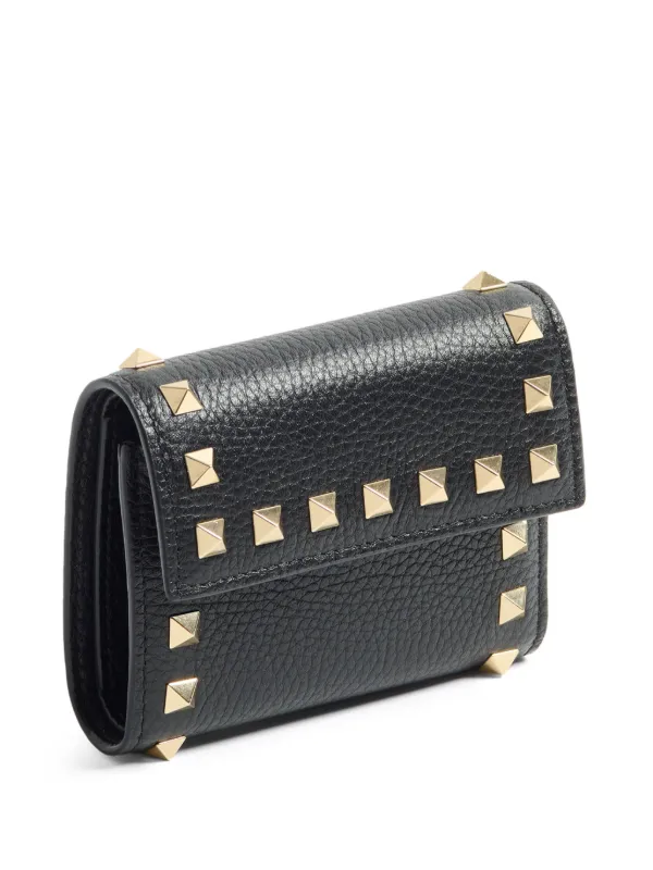 Valentino Garavani ロックスタッズ 三つ折り財布 | ブラック
